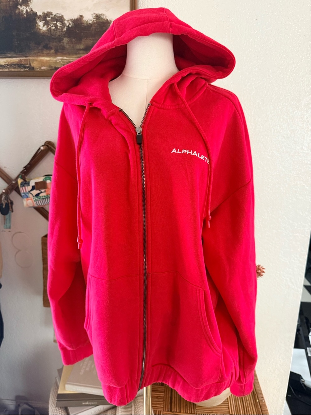 Alphalete Bright Red Full-Zip Hoodie